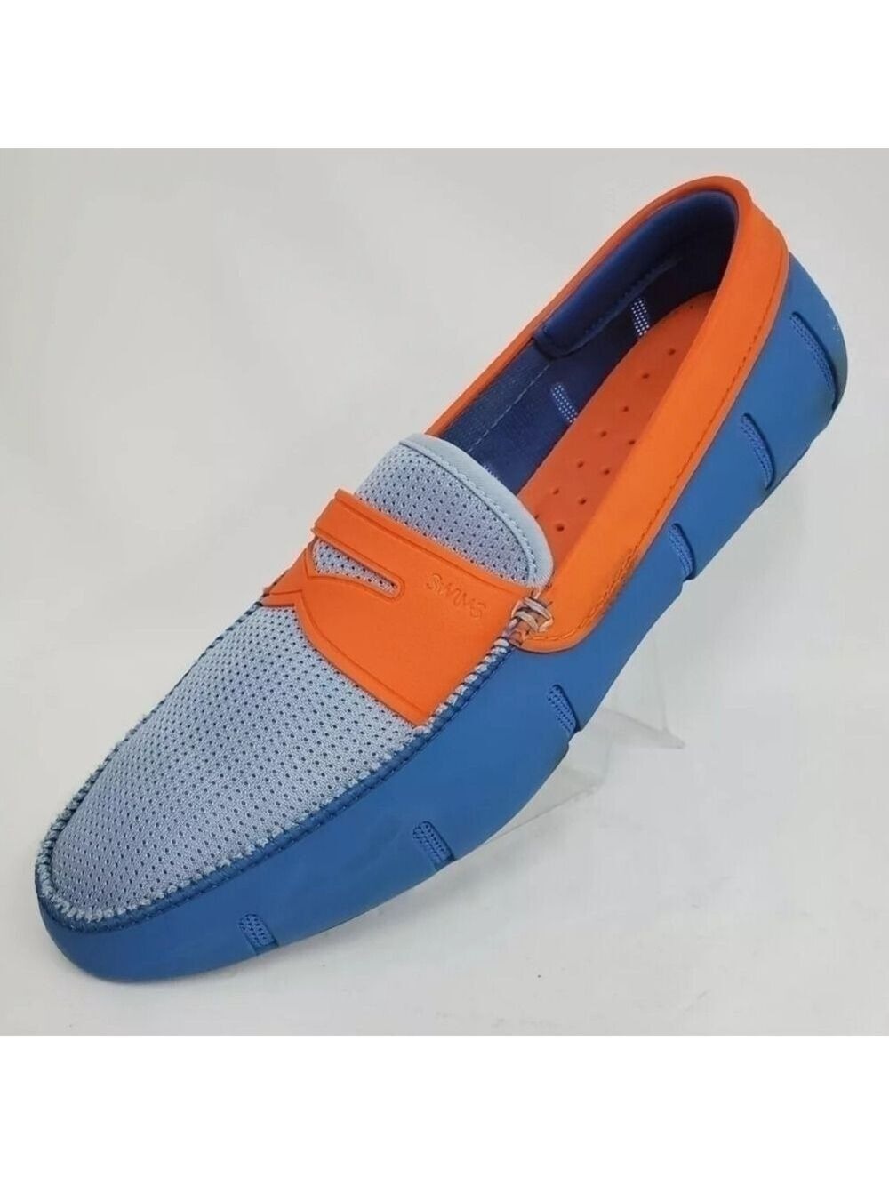 SWIMS Penny Loafers Orange Blue Size 7